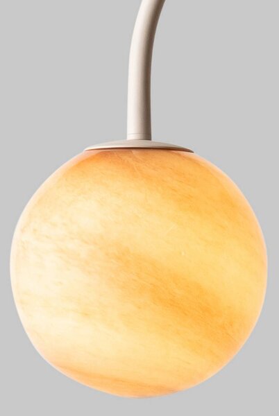 IT´S ABOUT ROMI Lampa łukowa - lampa stojąca Tivoli, kremowy / amber, salon / jadalnia, kamień, nowoczesny