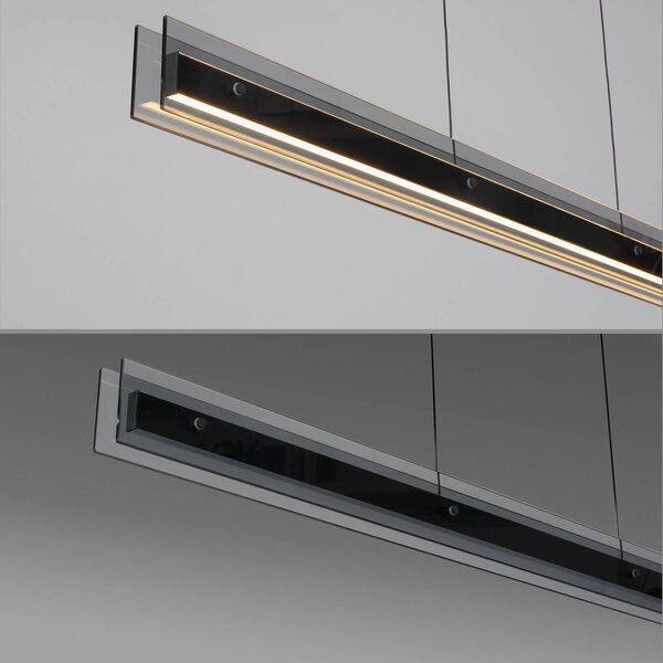 Schöner Wohnen Lampa wisząca Lena, możliwość ściemniania, czarny, salon / jadalnia, metal, nowoczesny