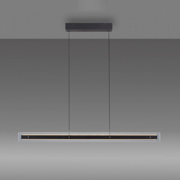 Schöner Wohnen Lampa wisząca Lena, możliwość ściemniania, czarny, salon / jadalnia, metal, nowoczesny