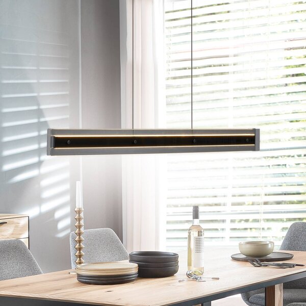 Schöner Wohnen Lampa wisząca Lena, możliwość ściemniania, czarny, salon / jadalnia, metal, nowoczesny