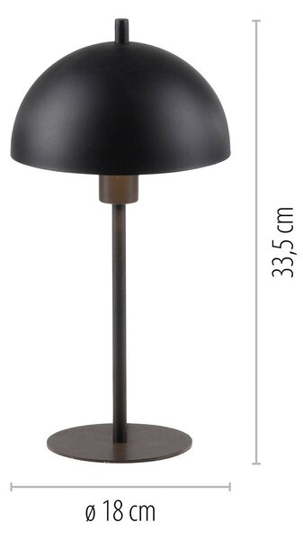 Schöner Wohnen Lampa stołowa Ali, czarny, salon / jadalnia, metal, skandynawski