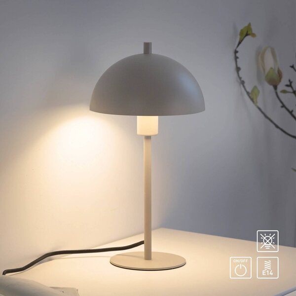 Schöner Wohnen Lampa stołowa Ali, kremowy / amber, salon / jadalnia, metal, skandynawski