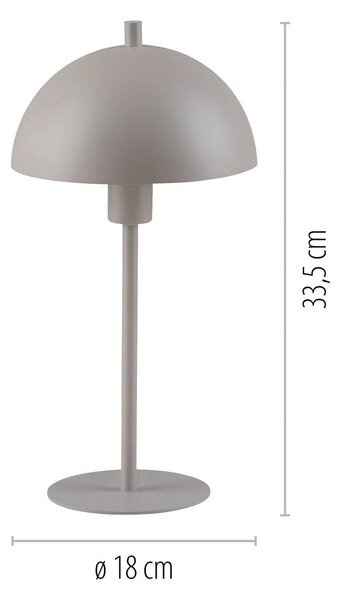 Schöner Wohnen Lampa stołowa Ali, kremowy / amber, salon / jadalnia, metal, skandynawski