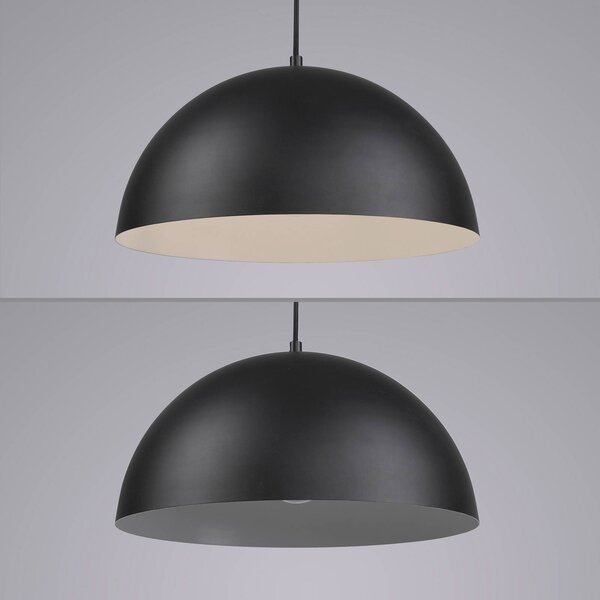 Schöner Wohnen Lampa wisząca Ali, możliwość ściemniania, czarny, salon / jadalnia, metal, skandynawski