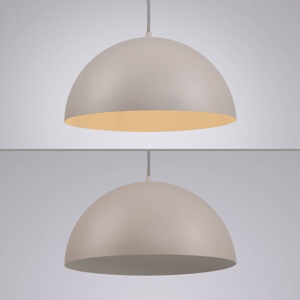 Schöner Wohnen Lampa wisząca Ali, możliwość ściemniania, kremowy / amber, salon / jadalnia, metal, skandynawski