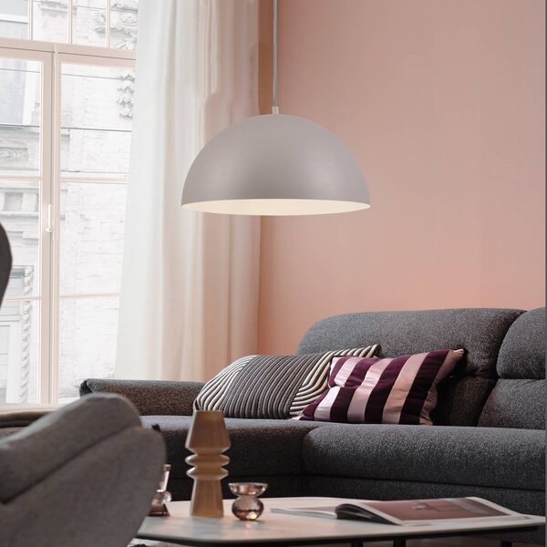 Schöner Wohnen Lampa wisząca Ali, możliwość ściemniania, kremowy / amber, salon / jadalnia, metal, skandynawski