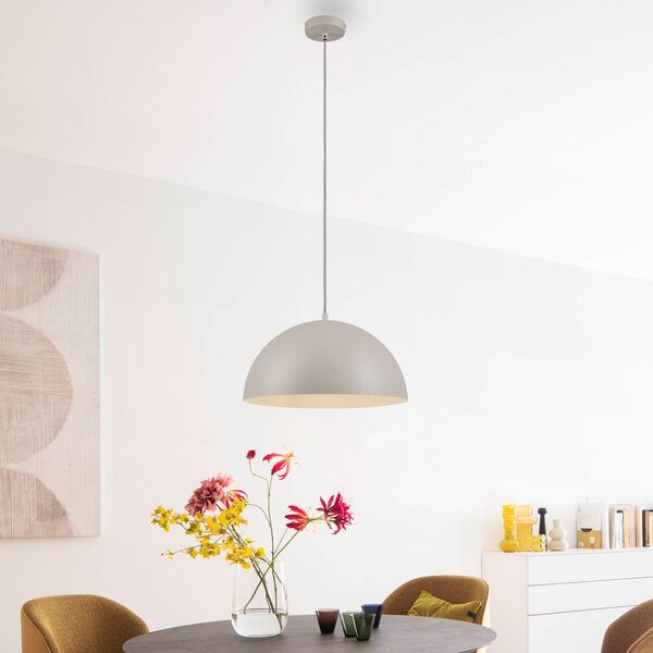 Schöner Wohnen Lampa wisząca Ali, możliwość ściemniania, kremowy / amber, salon / jadalnia, metal, skandynawski