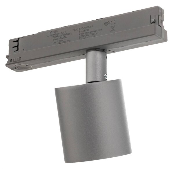 Ivela Reflektor szynowy LED Perfetto Puro, 3-fazowy srebrny 930 Puro, aluminiowy / szary / cynkowy, przedpokój, aluminium, nowoczesny