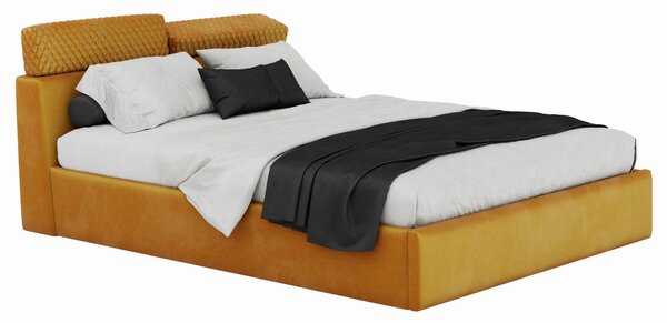 Łóżko tapicerowane z pojemnikiem Tortoli