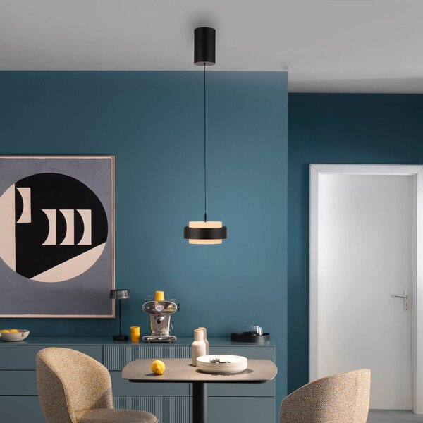 Schöner Wohnen Lampa wisząca Elmo, możliwość ściemniania, czarny, salon / jadalnia, metal, nowoczesny