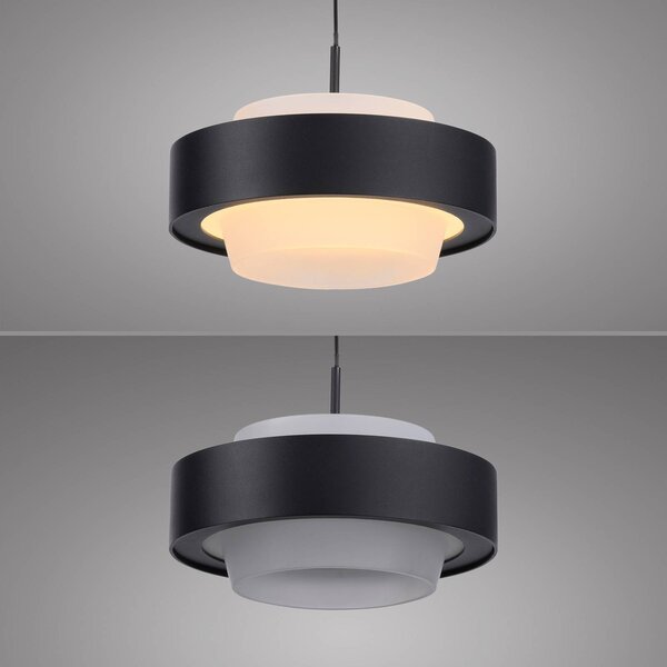 Schöner Wohnen Lampa wisząca Elmo, możliwość ściemniania, czarny, salon / jadalnia, metal, nowoczesny