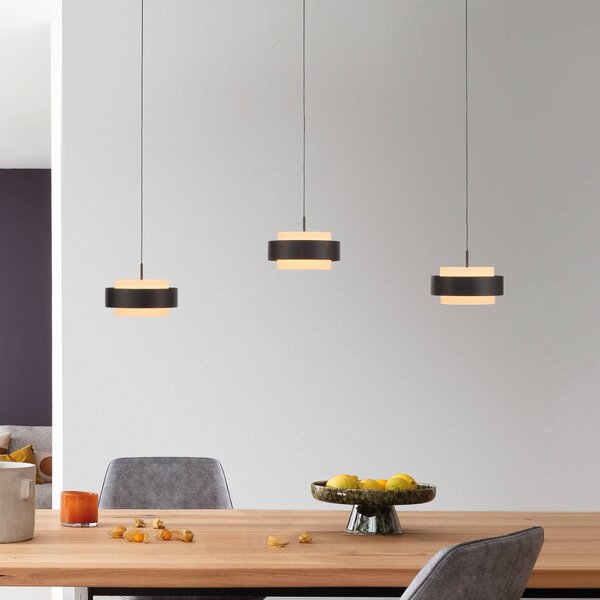 Schöner Wohnen Lampa wisząca Elmo, możliwość ściemniania, czarny, salon / jadalnia, metal, nowoczesny