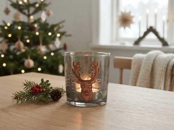 Świecznik na tealighty FOREST DEER 9 cm