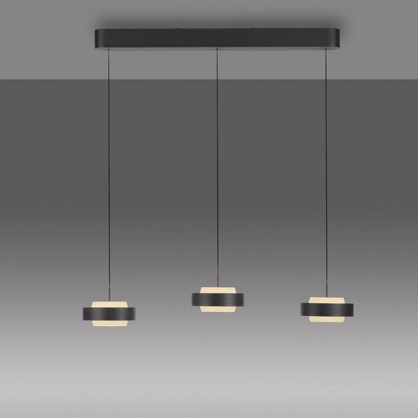 Schöner Wohnen Lampa wisząca Elmo, możliwość ściemniania, czarny, salon / jadalnia, metal, nowoczesny