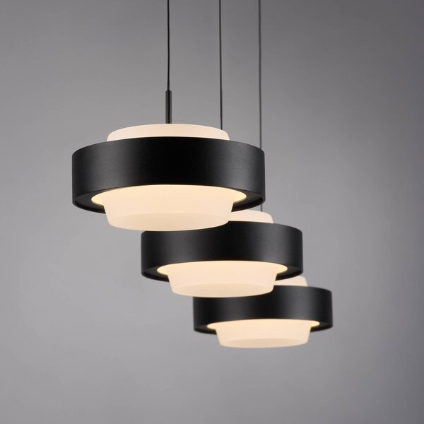 Schöner Wohnen Lampa wisząca Elmo, możliwość ściemniania, czarny, salon / jadalnia, metal, nowoczesny