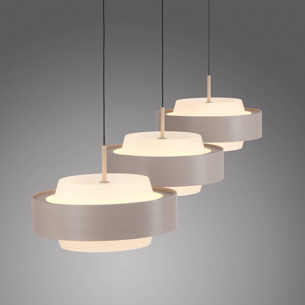 Schöner Wohnen Lampa wisząca Elmo, możliwość ściemniania, kremowy / amber, salon / jadalnia, metal, nowoczesny