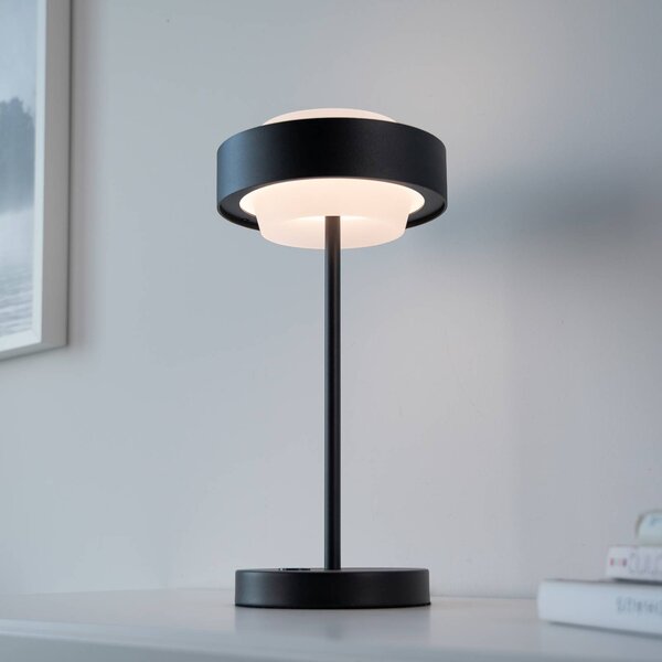 Schöner Wohnen Lampa stołowa LED Elmo, możliwość ściemniania, czarny, salon / jadalnia, metal, nowoczesny