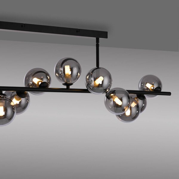 Schöner Wohnen Lampa sufitowa Dubai, czarny, salon / jadalnia, metal, nowoczesny