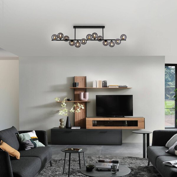 Schöner Wohnen Lampa sufitowa Dubai, czarny, salon / jadalnia, metal, nowoczesny
