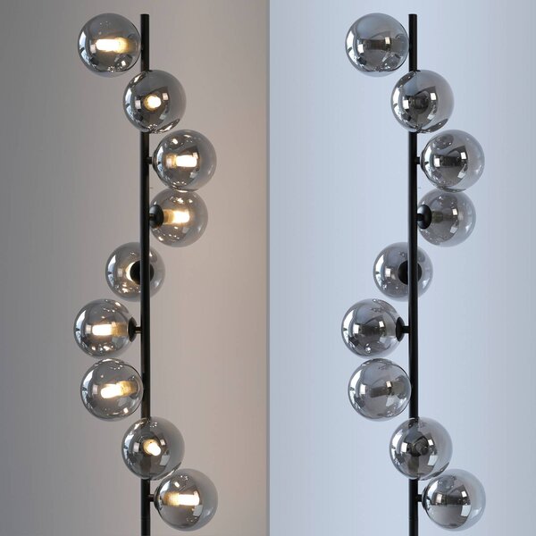 Schöner Wohnen Lampa stojąca Dubai, czarny, salon / jadalnia, metal, nowoczesny