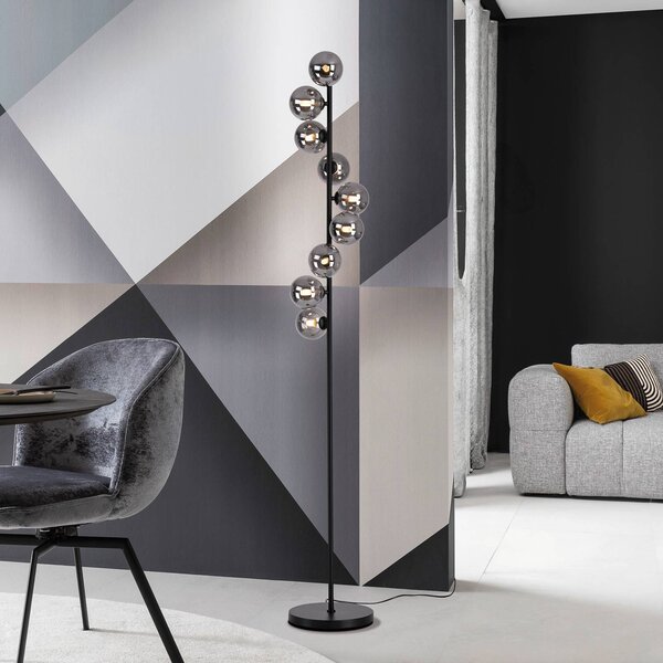 Schöner Wohnen Lampa stojąca Dubai, czarny, salon / jadalnia, metal, nowoczesny