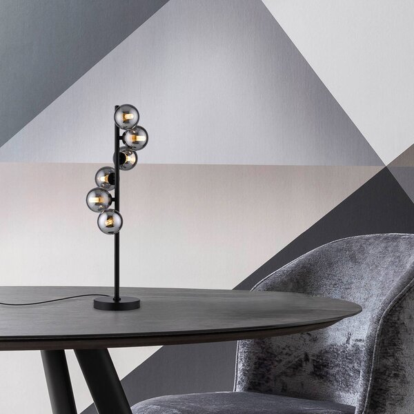 Schöner Wohnen Lampa stołowa Dubai, czarny, salon / jadalnia, metal, nowoczesny