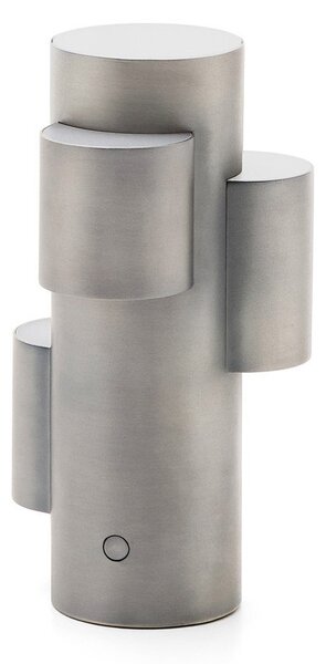 Metalowa lampa stołowa LED ze ściemniaczem w kolorze srebra (wysokość 26,5 cm) Adrina – Kave Home