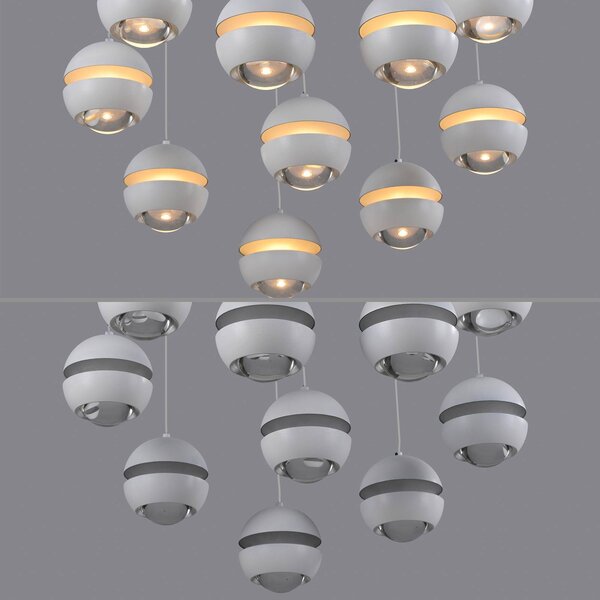 Schöner Wohnen Lampa wisząca Lini, możliwość ściemniania, biały / opal, salon / jadalnia, tworzywo sztuczne, nowoczesny