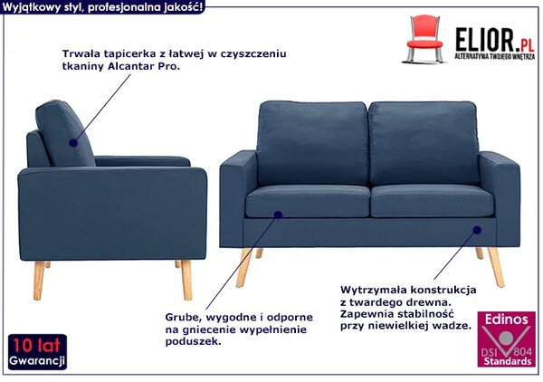 2-częsciowy niebieski zestaw wypoczynkowy W0-K62