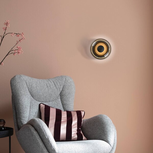 Schöner Wohnen Lampa sufitowa LED Posh, możliwość ściemniania, aluminiowy / szary / cynkowy, salon / jadalnia, szkło, nowoczesny