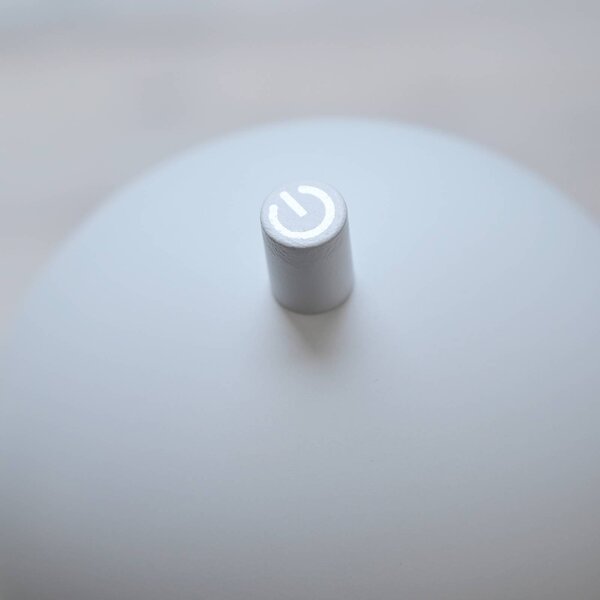 Schöner Wohnen lampa stołowa LED z akumulatorem Bellies, biała, IP54 możliwość ściemniania, biały / opal, salon / jadalnia, metal, skandynawski