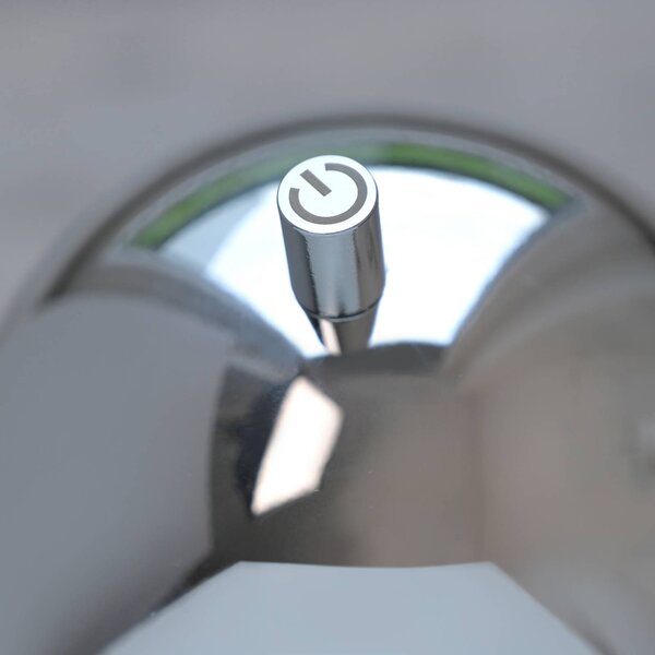 Schöner Wohnen lampa stołowa LED z akumulatorem Bellies, chrom, IP54 możliwość ściemniania, chromowy / srebrny, salon / jadalnia, metal, skandynawski