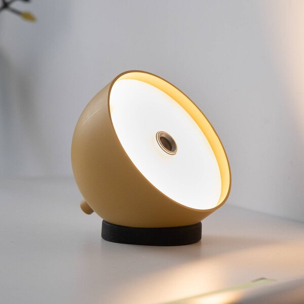 Schöner Wohnen lampa stołowa LED z akumulatorem Bellies, Blütenzauber IP54 możliwość ściemniania, żółty / pomarańczowy, salon / jadalnia, metal, skandynawski