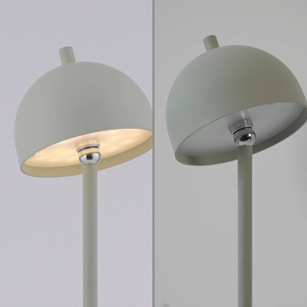 Schöner Wohnen lampa stołowa LED z akumulatorem Bellies, przebudzenie wiosny możliwość ściemniania, zielony, salon / jadalnia, metal, skandynawski