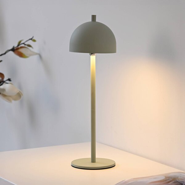 Schöner Wohnen lampa stołowa LED z akumulatorem Bellies, przebudzenie wiosny możliwość ściemniania, zielony, salon / jadalnia, metal, skandynawski