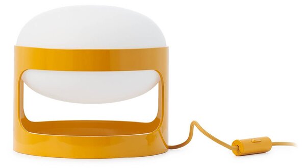 Kartell Lampa stołowa LED K28, żółty / pomarańczowy, salon / jadalnia, tworzywo sztuczne, design