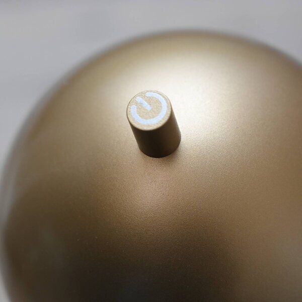 Schöner Wohnen lampa stojąca LED z akumulatorem Bellis, w kolorze złotym, IP54 możliwość ściemniania, mosiężny / złoty, salon / jadalnia, metal, skandynawski