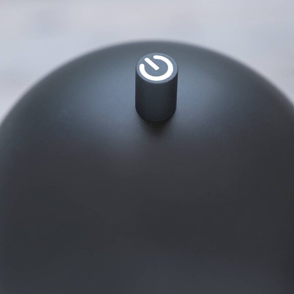 Schöner Wohnen lampa stojąca LED z akumulatorem Bellis, czarna, IP54 możliwość ściemniania, czarny, salon / jadalnia, metal, skandynawski