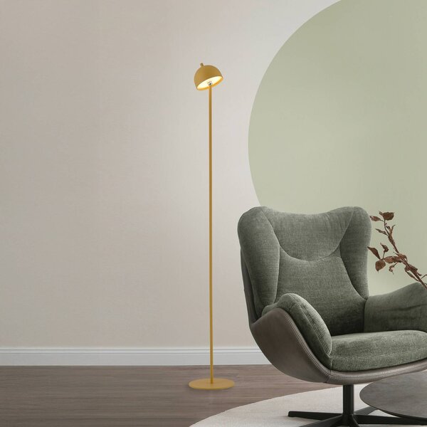 Schöner Wohnen lampa stojąca LED z akumulatorem Bellis, Blütenzauber IP54 możliwość ściemniania, żółty / pomarańczowy, salon / jadalnia, metal, skandynawski