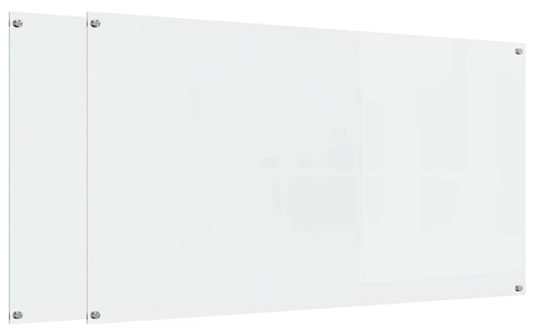 Panel kuchenny 2 pcs przezroczysty 110 x 60 cm szkło hartowane
