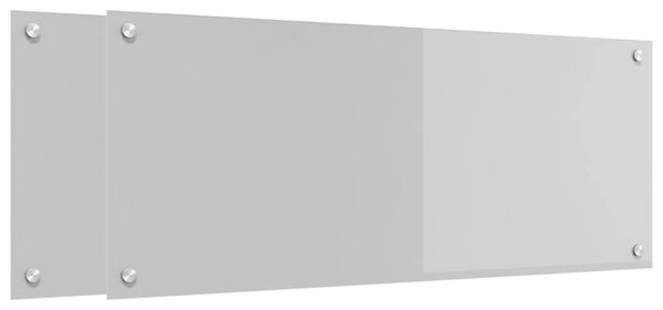 Panel kuchenny 2 pcs Jasnoszary 100 x 40 cm szkło hartowane