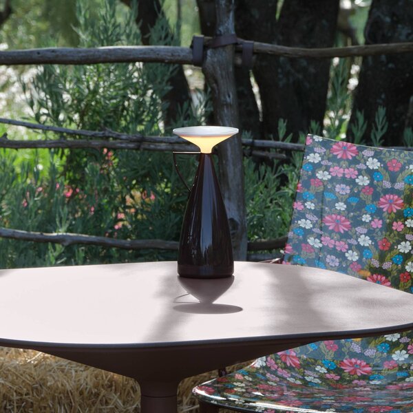 Kartell Lampa stołowa LED Camomille, możliwość ściemniania, czerwony, salon / jadalnia, tworzywo sztuczne, design
