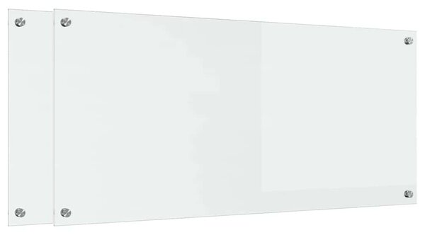 Panel kuchenny 2 pcs przezroczysty 110 x 50 cm szkło hartowane