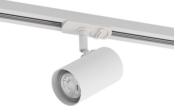 System szynowy Lindby Linaro, GU10, 6-punktowa, biały, kształt C Linaro, biały / opal, salon / jadalnia, aluminium, nowoczesny