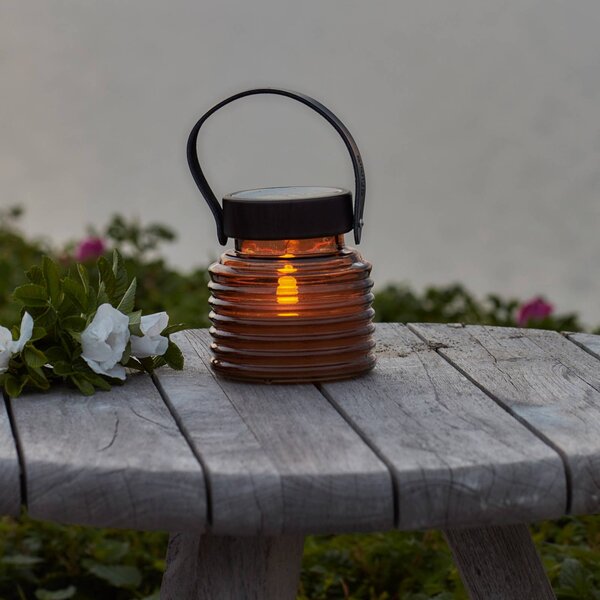 Sirius Lampa solarna ozdobna Aston Jar, kremowy / amber, szkło