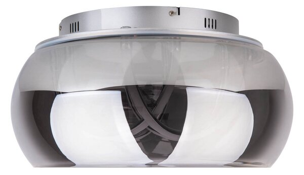 Näve Lampa sufitowa LED Malou, możliwość ściemniania, aluminiowy / szary / cynkowy, salon / jadalnia, szkło