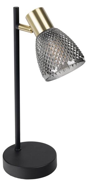 Näve Lampa stołowa Lindita, aluminiowy / szary / cynkowy, salon / jadalnia, szkło
