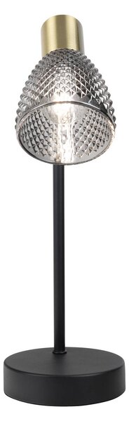 Näve Lampa stołowa Lindita, aluminiowy / szary / cynkowy, salon / jadalnia, szkło