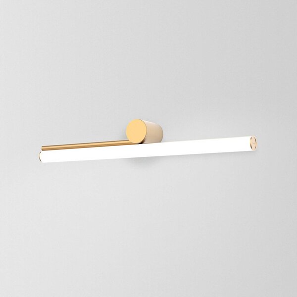 MARSET Kinkiet designerski Ambrosia A 60, możliwość ściemniania, mosiężny / złoty, salon / jadalnia, aluminium, design