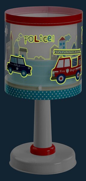 Dalber Lampa stołowa Police, biały / opal, pokój dziecięcy, tworzywo sztuczne